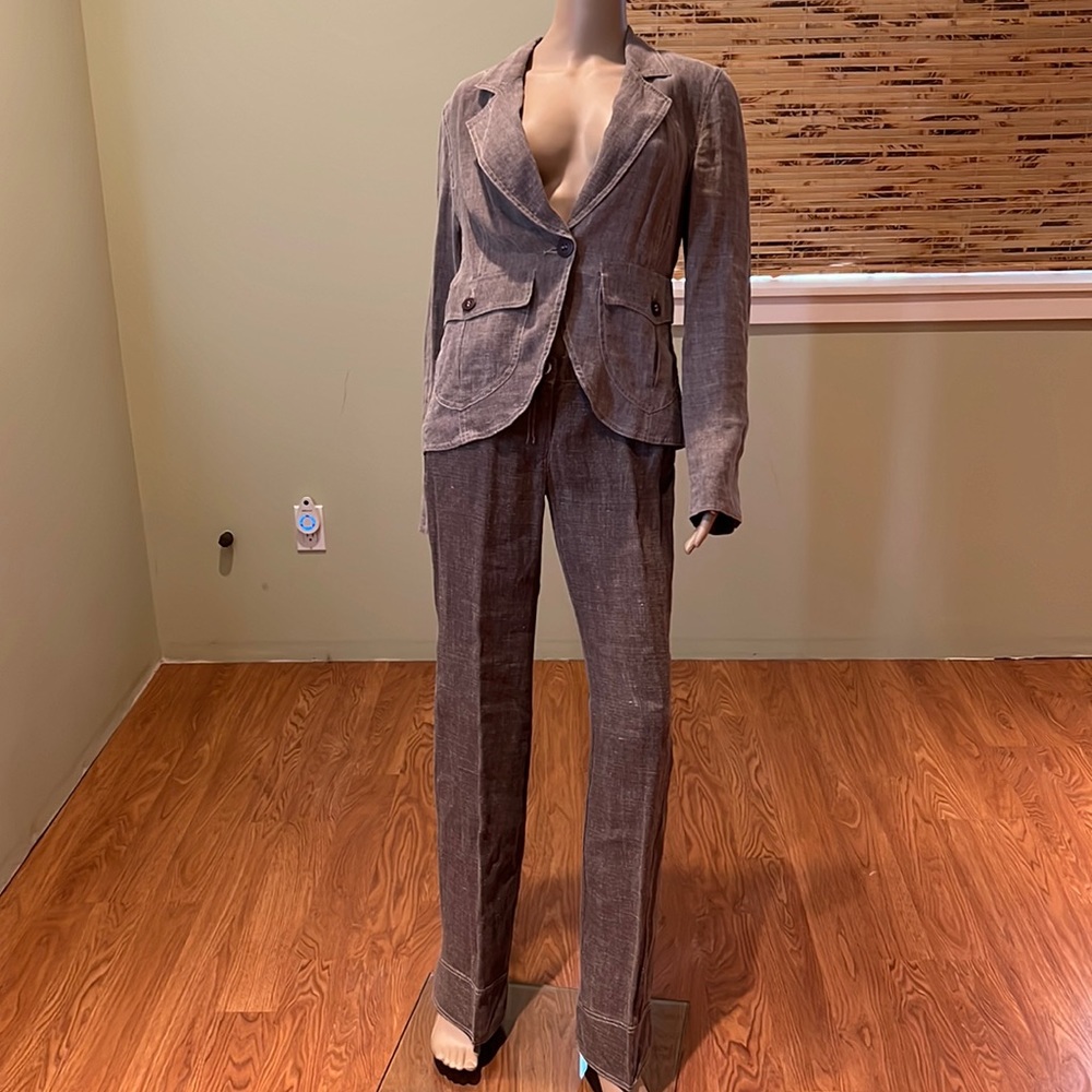 Lino Catalino Two Piece Linen Set Consisting Of Blazer And Pants Size 6